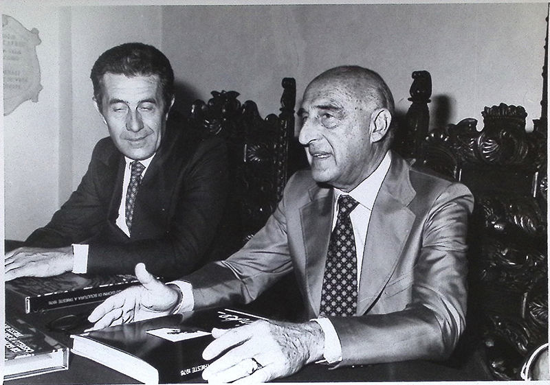 Conferenza del prof. Gillo Dorfles sulla scultura di Mirko alla Sala Caprin del Castello di San Giusto a Trieste